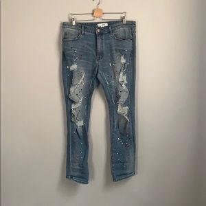 Fashion Nova Paint Splatter Jeans